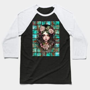 Copper Patina Boho Gothic Girl 2 Baseball T-Shirt